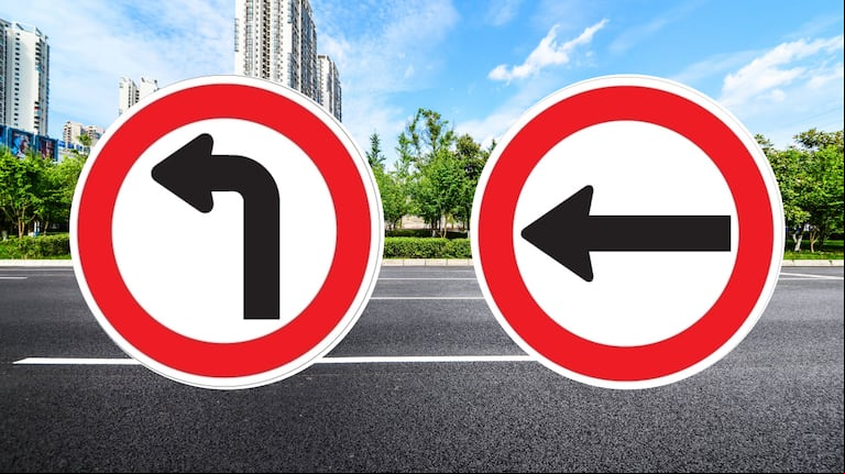 No son lo mismo: qué significan estas señales de tránsito (Foto: Freepik y Argentina.gob.ar).