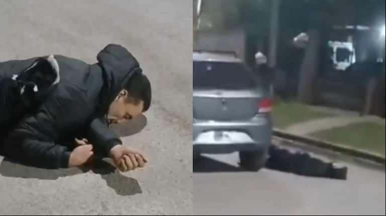 Pablo Nogués: un policía mató a dos ladrones que intentaron robarle el auto. (Fotos: captura de video de TN).