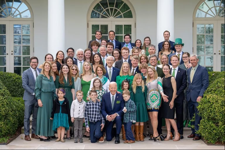 Parte del clan Kennedy en la Casa Blanca (Foto: DailyMail)