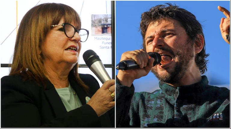 Patricia Bullrich dijo que Juan Grabois deberá pagar los daños en el Instituto Perón y advirtió: "Podrá estar en libertad, pero la causa sigue". (Fotos: NA)
