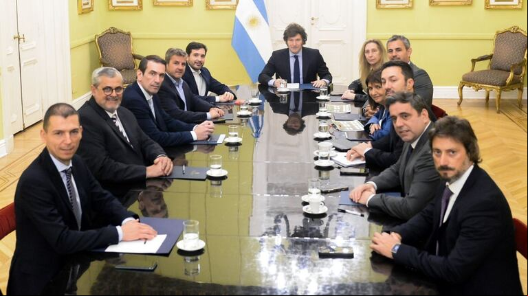 Por el caso libra y la disputa interna del partido, seis diputados radicales lanzaron un nuevo bloque en apoyo a Milei (Foto: Presidencia)