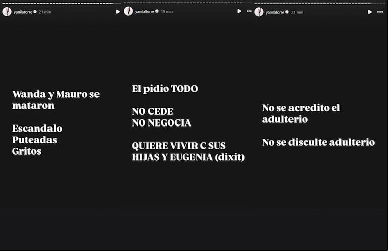 Qué dijo Yanina Latorre sobre el juicio de divorcio de Mauro y Wanda (Foto: Instagram / yanilatorre)