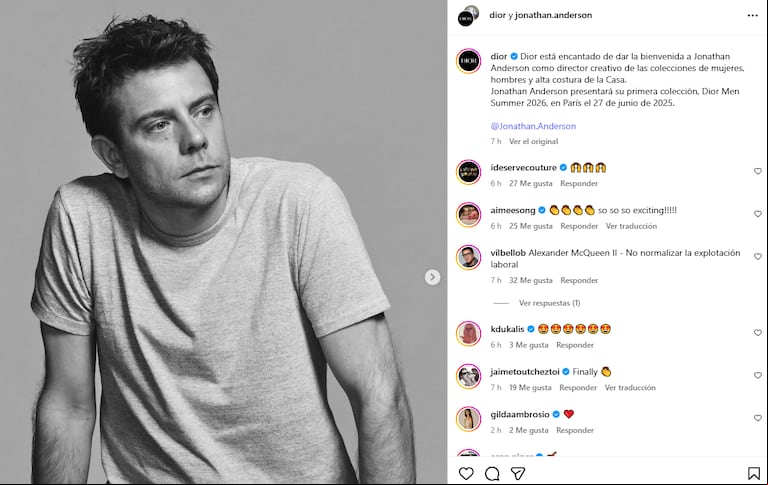 Quién es Jonathan Anderson, el hombre que se queda con todas las colecciones de Dior
