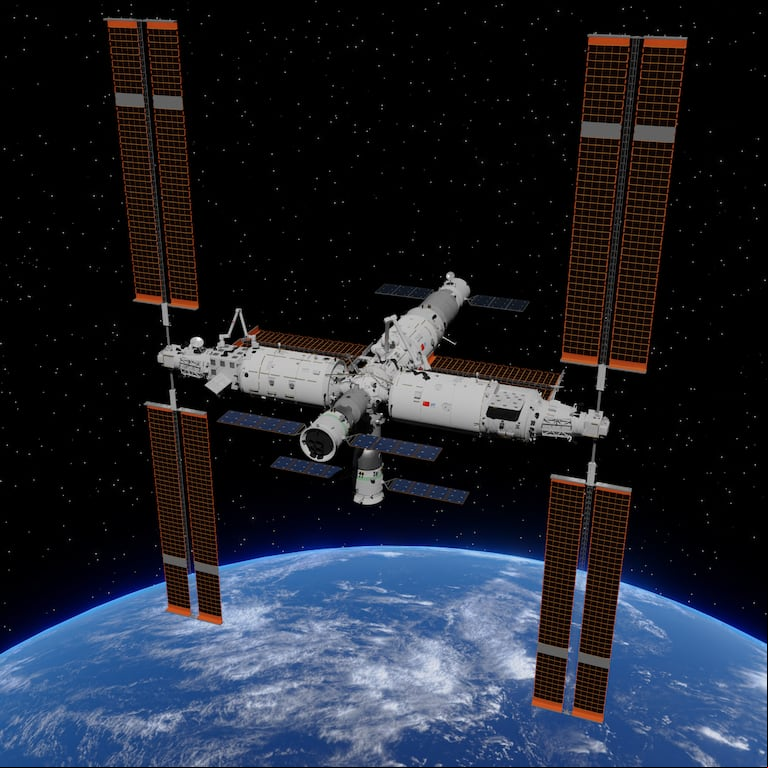 Representación de la estación espacial Tiangong. (Foto: Shujianyang/Wikimedia)