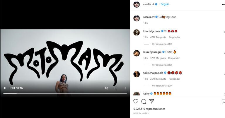 Rosalía anunció su tercer disco y revolucionó las redes con un video