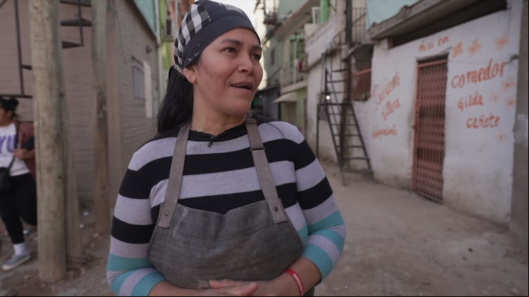 Rozy Giménez, exdelegada del Polo Obrero, tenía que recaudar el 2% de lo que cobraban los beneficiarios. (Foto: captura de eltrece)