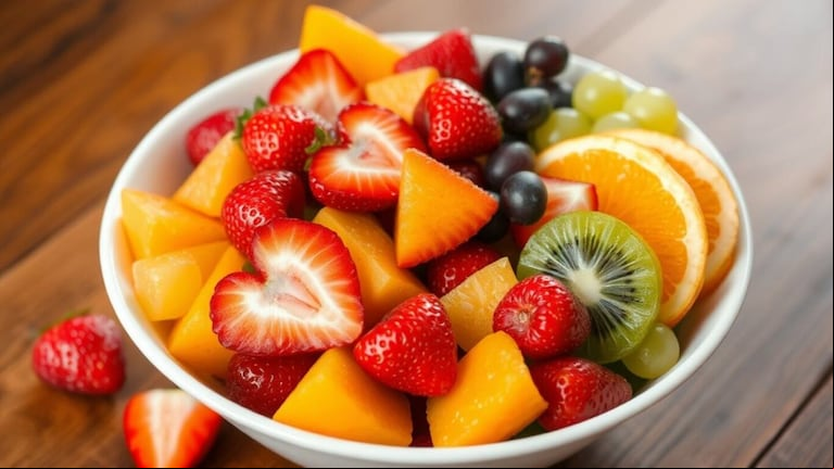 Se sabe que las frutas tienen numerosas propiedades que benefician al organismo, pero hay una que se destaca por su extraordinario aporte de vitamina C. (Imagen generada con Endless.io).