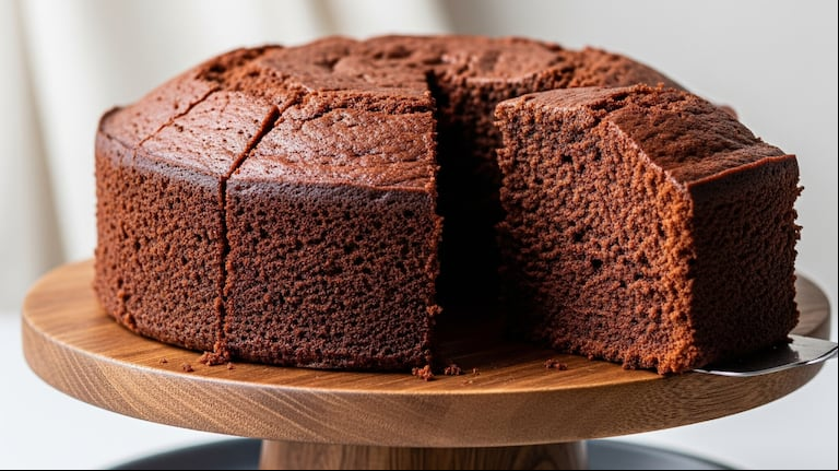 Sin harinas ni azúcar: cómo hacer bizcochuelo de chocolate más saludable. (Imagen ilustrativa: IA Gemini).