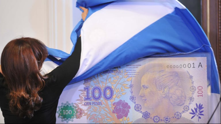 SÓLO EN BANCOS. Allí se podrá obtener los billetes de Evita  no en cajeros.