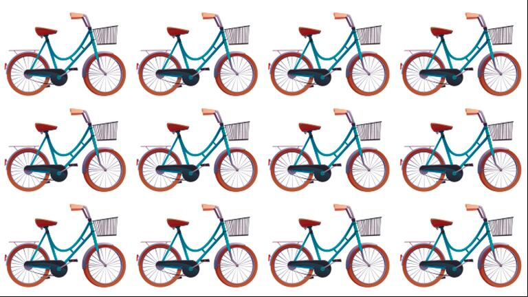 ¿Sos un detective visual? Encontrá la bicicleta diferente en esta imagen (DS)