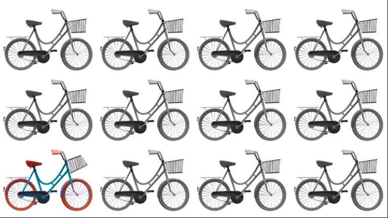 ¿Sos un detective visual? Encontrá la bicicleta diferente en esta imagen (DS)