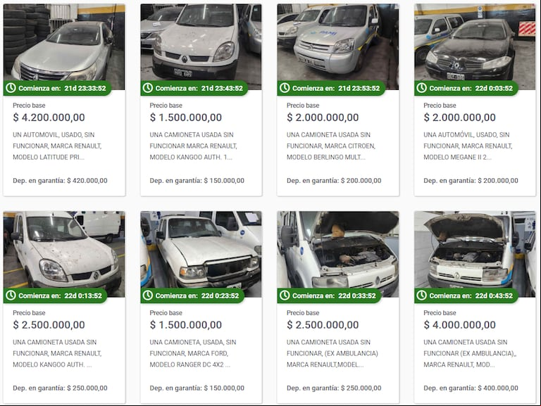 Subastan autos y camionetas usadas desde $1.500.000 en febrero 2025: Ford Ranger, Citroën Jumper y más