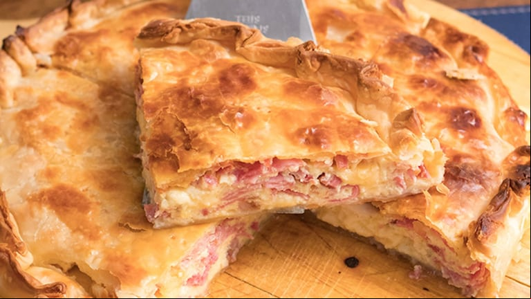 Tarta de jamón y queso, una receta fácil y deliciosa. Foto: Instagram @ilpaninni