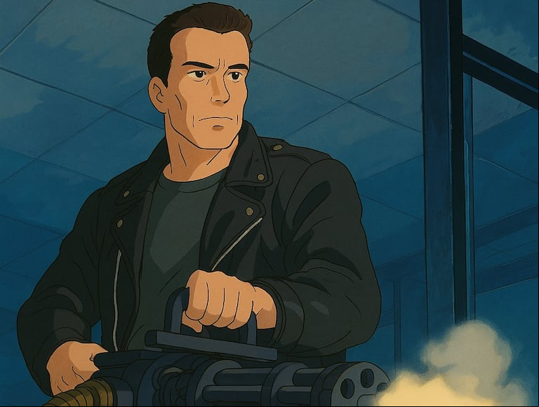 Terminator, según ChatGPT. (Imagen: X/@Fran_actua).