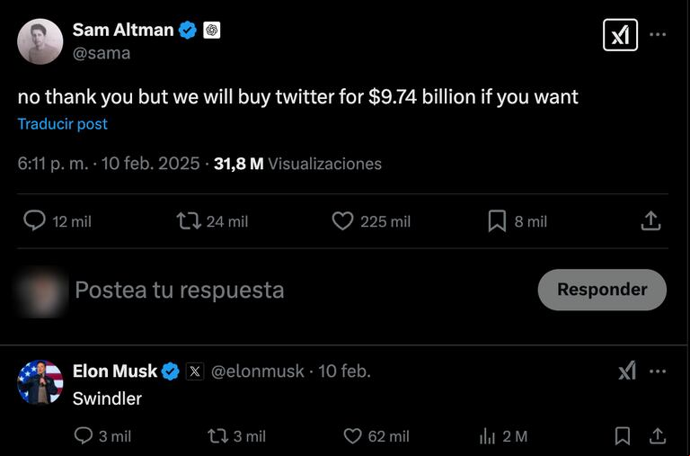 Un grupo liderado por Elon Musk ofertó 97.400 millones por OpenAI, creador de ChatGPT: “Una propuesta hostil”