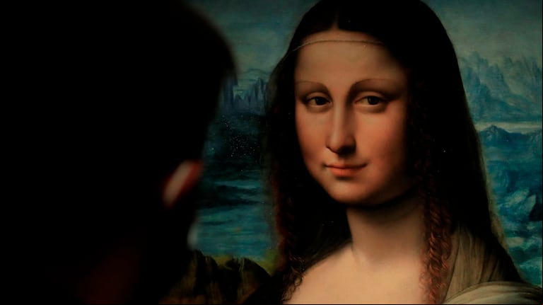 Una de las exposiciones de 'Leonardo y la copia de Mona Lisa'. Foto: EFE/Fernando Alvarado