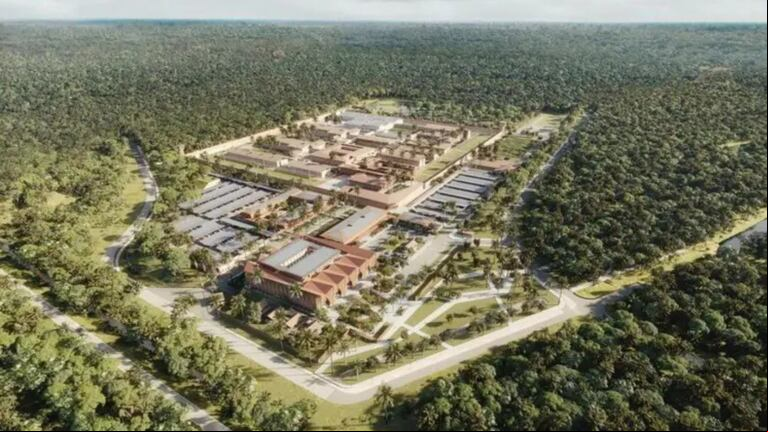 Una maquetación digital del proyecto de cárcel que Francia quiere construir en la Guayana sa. (Foto: Ministerio de la Justicia de Francia)