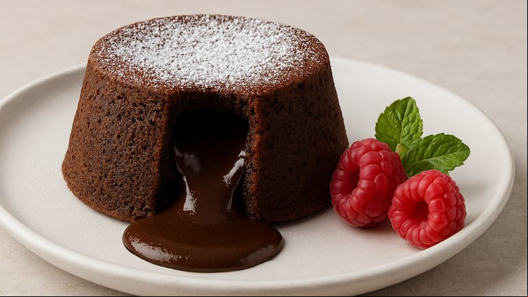 Una nueva versión del volcán de chocolate puede acompañar distintos momentos sin generar culpa. (Foto: Chat GPT)