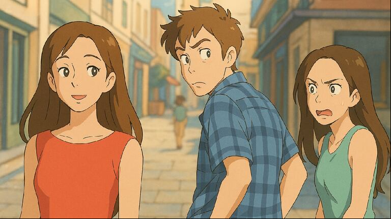 Uno de los memes más populares de las redes, en versión Ghibli. (Imagen: X/@heyBarsee).