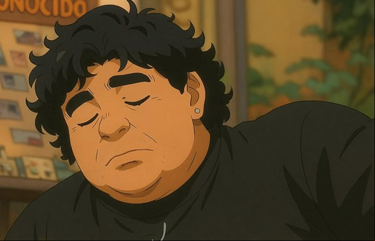 Unos de los tantos memes que nos dejó Maradona. (Imagen: X/@fran_coder).