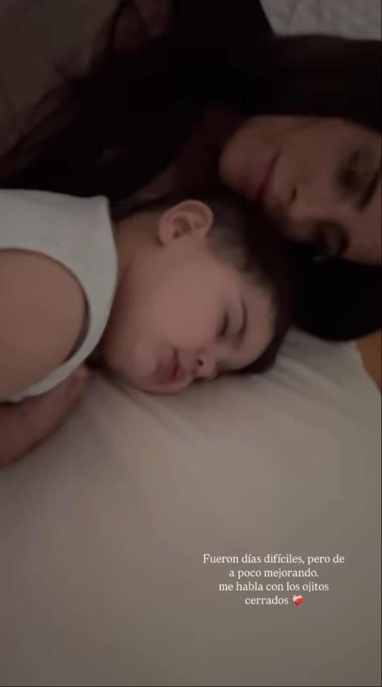 Valentina Cervantes mostró el problema de salud que tiene su hijo Benjamín. (Foto: instagram/valucervantes)
