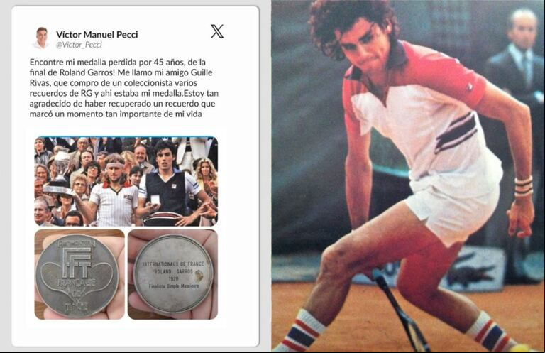 Víctor Pecci encontró su medalla después de 45 años. (Foto: gentileza Víctor Pecci)