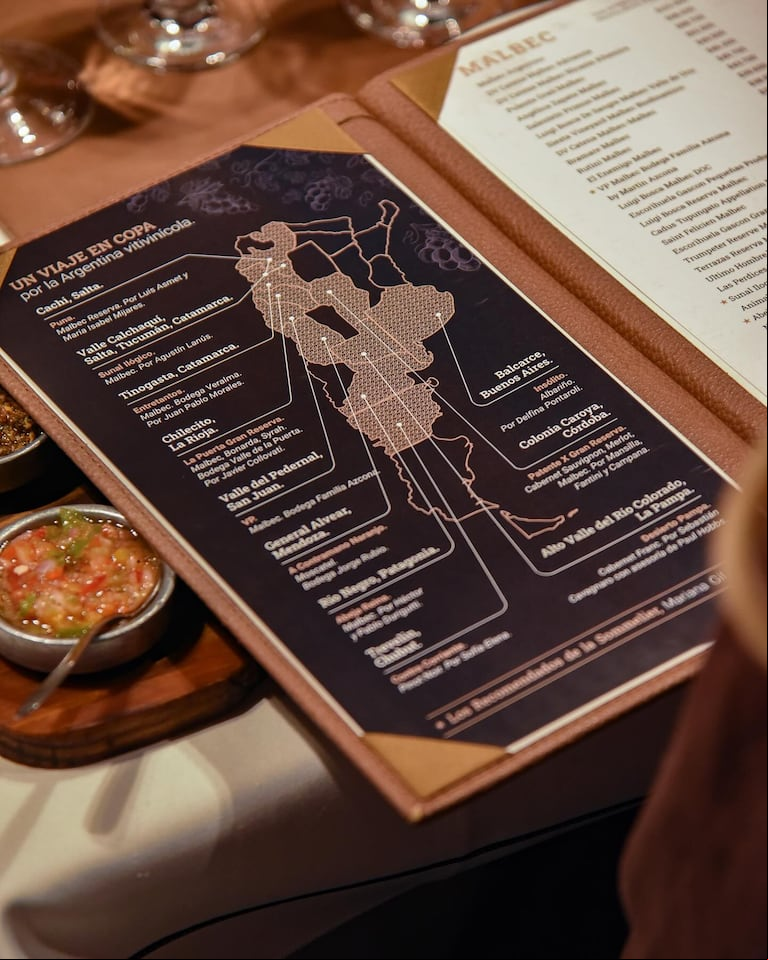 Villegas armó un mapa federal del vino con recomendaciones de la sommelier Mariana Gil Juncal (Foto: Instagram/@villegasresto).