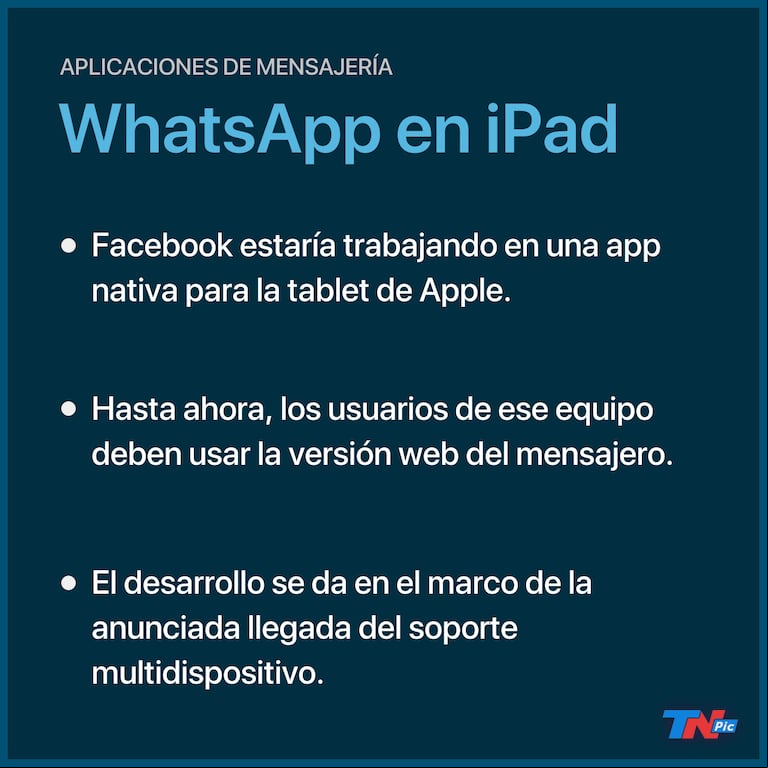 WhatsApp llegaría por primera vez a los iPad sin depender de otros dispositivos