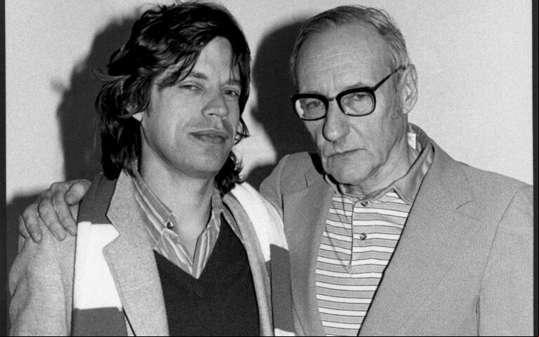 William S. Burroughs con un joven Mick Jagger.